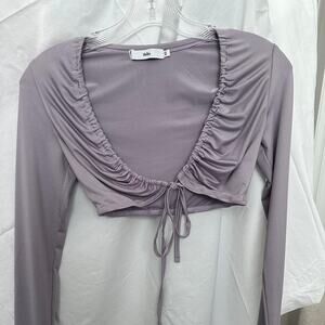 Purple Adika Tie Front Top